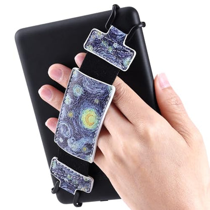 Secure Hand Strap for Kindle and Tablet - High Elasticity Finger Grip Holder Accessories for 6-8 Inches E-Book Tablet. - color: Pastel