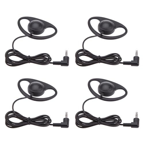 Sanpyl Single Ear Headphone, Lightweight Mono Headset with Soft Ear Cushion and 3.5mm L Shaped Plug, for Tour Guide System Call Center Gaming VoIP Meetings (4pcs) - size: 4pcs