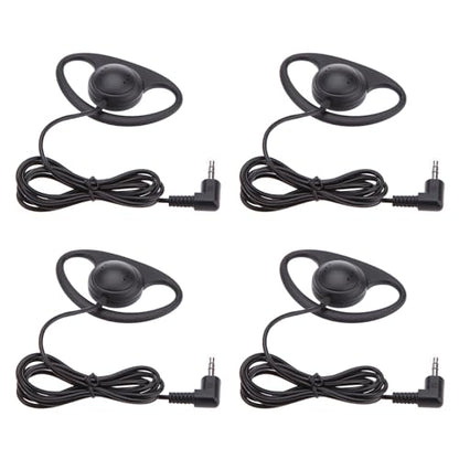 Sanpyl Single Ear Headphone, Lightweight Mono Headset with Soft Ear Cushion and 3.5mm L Shaped Plug, for Tour Guide System Call Center Gaming VoIP Meetings (4pcs) - size: 4pcs