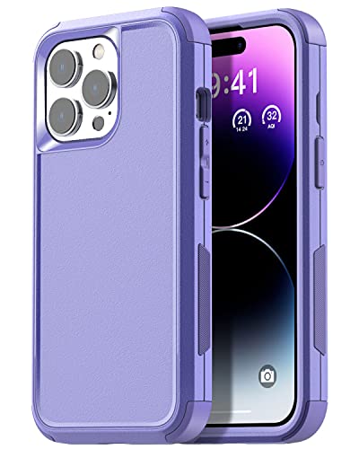 AICase iPhone 14 Pro Max (6.7") Heavy Duty 3-Layer Military Grade Protection, Shockproof/Dropproof/Dustproof, Rugged Pocket-Friendly Cover - color: Purple