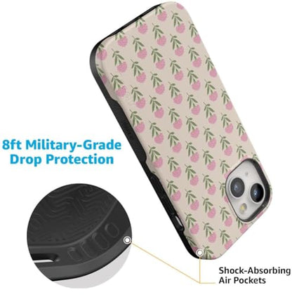 Casely iPhone 15 Plus Case | Jenna's Flowers | Fun on Weekdays | Bold Protective Design | Compatible with MagSafe - color: Jenna's Flowers | Fun on Weekdays