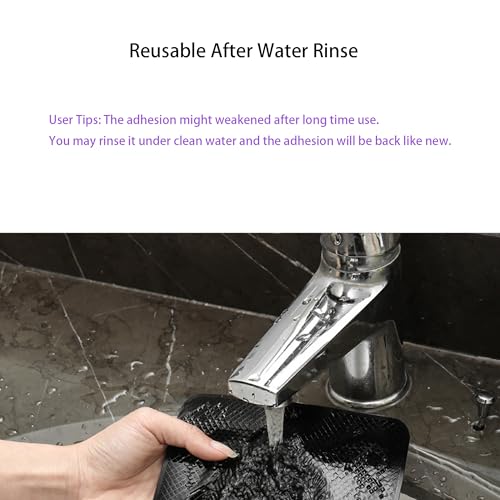 Car Dashboard Stick-On Placing Mat, Adhesive Silicone Pad for Car Interior, Cell Phone & Small Item Holder - Strong Viscosity, Washable& Reusable (Medium) - size: Medium