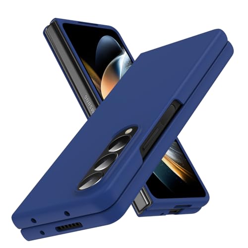 for Galaxy Z Fold 4 Case,Lightweight,Slim Fit Dark Blue | Hard PC material, slim thin lightweight profile, precise rugged fit, shockproof scratch resistant protective - color: Dark Blue, size: For Galaxy Z Fold 4