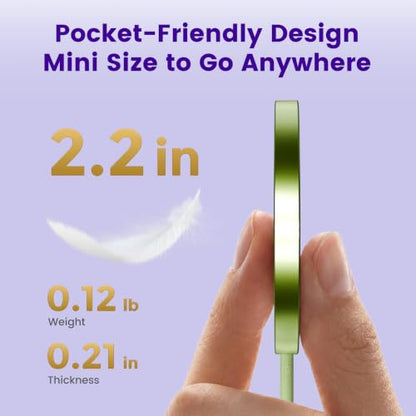 MagSafe 25W Wireless Charger for Apple Magnetic Fast Charging Pad - color: Light Green