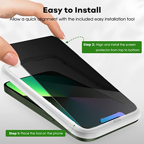 JETech Privacy Screen Protector for iPhone 13 mini, 2+2 Pack - size: iPhone 13 mini