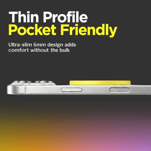 FELONY CASE - Neon Yellow MagSafe Ring Grip and Stand - Version 2.0 - Improved Stronger Magnet, Magnetic Phone Ring Holder for MagSafe Compatible iPhone 17, 16, 15, 14, 13,12, Pro Max- Drop Protection - color: Neon Yellow