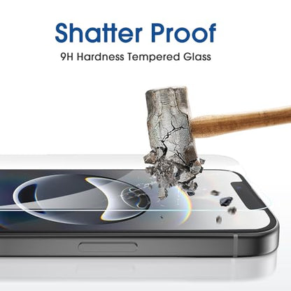 amFilm OneTouch for iPhone 17e / iPhone 16e Screen Protector Tempered Glass - size: IPH16e-6.1”