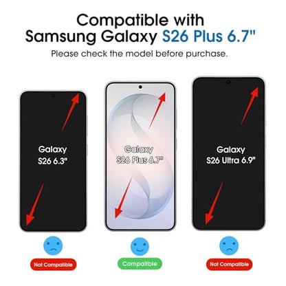 amFilm OneTouch for Samsung Galaxy S26+/S26 Plus Privacy Screen Protector - size: S26P-6.7"