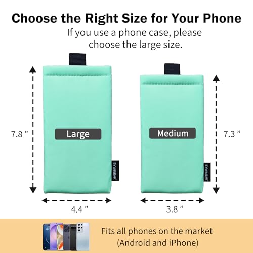 Thermal Phone Case,Prevent OVERHEATING in The Sun, Prevent Lower Temperatures to Extend Battery Life, for iPhone 15Pro/16/16Pro/17/17Pro/Samsung Galaxy and Similar Sized Phones (Teal, Medium) - color: Teal, size: Medium