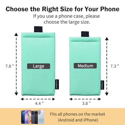 Thermal Phone Case,Prevent OVERHEATING in The Sun, Prevent Lower Temperatures to Extend Battery Life,for iPhone 17Pro Max/16Pro Max/GalaxyA54 (Teal, Large) - color: Teal, size: Large