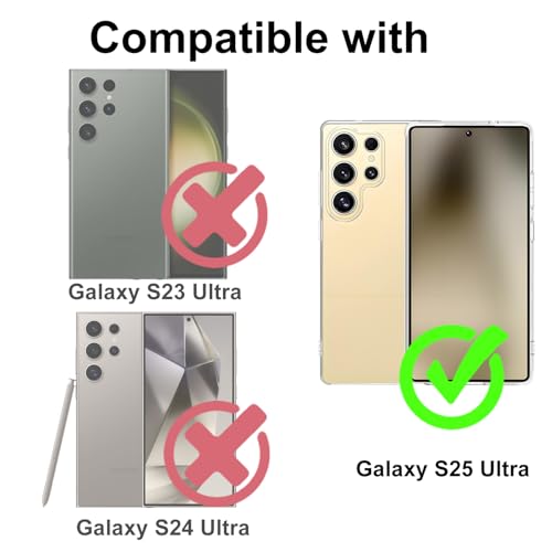 TENOC Phone Case for Samsung Galaxy S25 Ultra, Clear Case Shockproof Protective Bumper Slim Cover - color: Clear, size: S25 Ultra