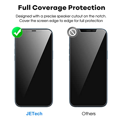 JETech Full-Coverage Screen Protector for iPhone 12 Pro Max, 3-Pack - size: iPhone 12 Pro Max