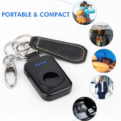 Portable Wireless Charger for Apple Watch,Travel Magnetic iWatch Power Bank - color: Black