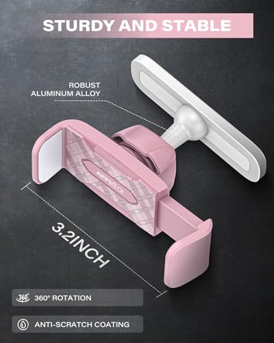 APPS2Car Gym Magnetic Phone Holder, 360 Adjustable, Compatible with 4.7-6.5" Smartphones, Alloy Base and Joint, Gym Accessories for Women, Pink - size: Pink - 1 Pack