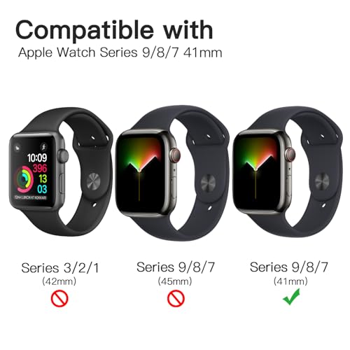 JETech TPU Screen Protector for Apple Watch Series 9/8/7 41mm, 3-Pack - size: Apple Watch Series 9/8/7 41mm