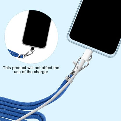 Weewooday 4 Pcs Phone Lanyard Crossbody Phone Strap, Blue Color Series - color: Blue Color Series