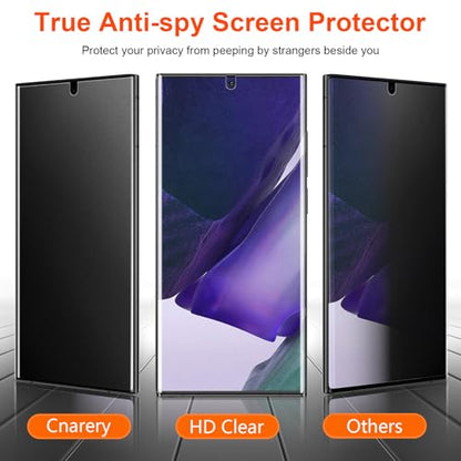 2 Pack for Samsung Galaxy Note 20 Ultra TPU Privacy Screen Protector [Not Glass], True 28° Anti-Spy, Fingerprint Unlock Support, High Sensitivity, Case Friendly - size: Samsung Galaxy Note 20 Ultra 6.9 Inch