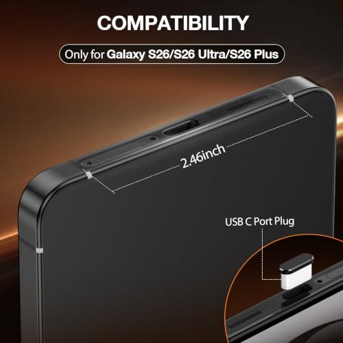 5 Pack Speaker Protector for Samsung Galaxy S26 Ultra, USB C Dust Plug