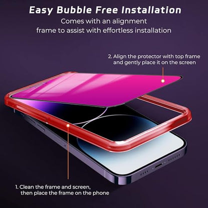 Privacy Screen Protector for iPhone 15 Pro Max 2 Pack (Pink) - color: for iPhone 15 Pro Max (Pink)