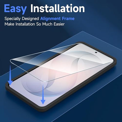 LYWHL 2-Pack Samsung Galaxy S26 Screen Protector, Tempered Glass for S26 with Alignment Frame, Sensitive Touch & Fingerprint Unlock, Anti-Scratch Case Friendly Bubble Free Easy Install HD Clear - size: Samsung Galaxy S26