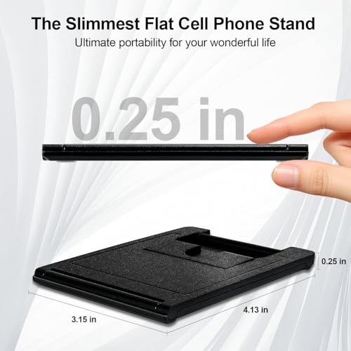 2 Pack Folding Cell Phone Stand - Adjustable Portable Foldable Desktop Phone Holder Compatible with iPhone 17 16 15 14 13 Pro Max Mini Smartphone Ps Portal Nintendo Switch 2 - Black & Pink