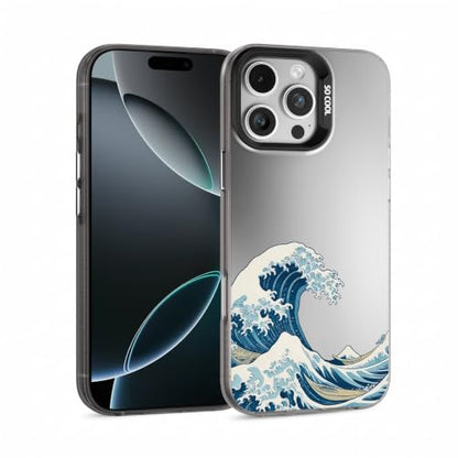 for iPhone 16 Pro Max Case, TPU, Drop Protection, Waves | Matte Silver Back, Shockproof, Fade-resistant, Anti-yellow, Lens Protection, Precise Cutout, Slim grip, Waves - color: Waves, size: iPhone 16 Pro Max