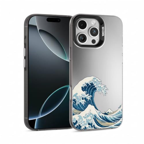 for iPhone 16 Pro Max Case, TPU, Drop Protection, Waves | Matte Silver Back, Shockproof, Fade-resistant, Anti-yellow, Lens Protection, Precise Cutout, Slim grip, Waves - color: Waves, size: iPhone 16 Pro Max