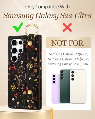 Petitian for Samsung Galaxy S22 Ultra Wallet Case, Growing Flower - color: Grow Flower, size: Samsung Galaxy S22 Ultra