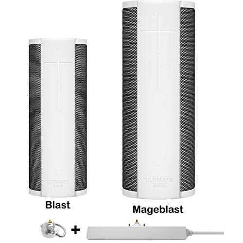 Power Up Charging Dock Compatible with Ultimate Ears UE Boom 3/Megaboom 3/Blast/Megablast(Wall Charger and 5 Feet Cable Included) White(Not for Boom4/Megeboom 4) - color: White