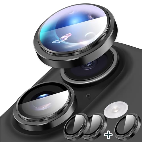 Suoman Camera Lens Protector for iPhone 16 /iPhone 16 Plus - color: Black*3