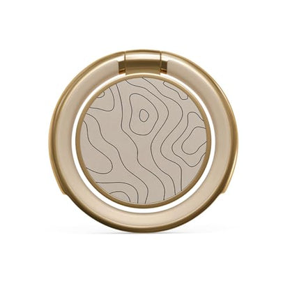 BURGA Cell Phone Ring, Holder Grip and Stand - Finger Phone Grip for Back of Smartphone Case, Kickstand 360 Rotation, Universal Ring for iPhone Samsung Galaxy Huawei Google Pixel, Stylish Accessories - color: Wild Terrain, style: Gold