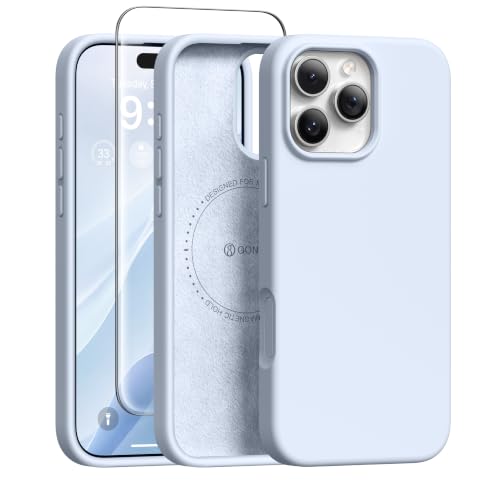 GONEZ Magnetic for iPhone 16 Pro Max Case, Silicone Cover Baby Blue - color: Baby Blue, size: Iphone 16 Pro Max