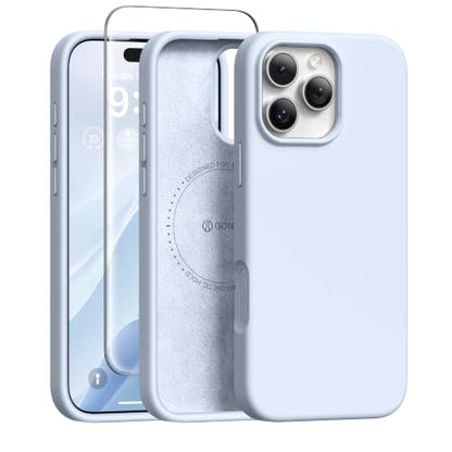 GONEZ Magnetic for iPhone 16 Pro Max Case, Silicone Cover Baby Blue - color: Baby Blue, size: Iphone 16 Pro Max