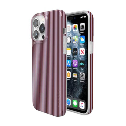 Casely iPhone 14 Pro Case | Stripes and the City | Tiny Pinstripe | Compatible with MagSafe | Classic Ultra Slim Design - color: Stripes and the City | Tiny Pinstripe, size: Iphone 14 Pro