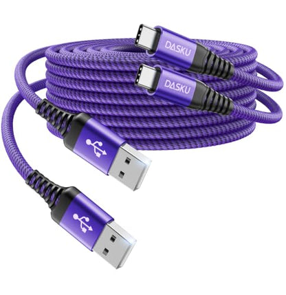 USB A to USB C Cable 60W Fast Charging 6FT, 2Pack USB C Cable for CarPlay - color: Purple, size: 6FT, style: USB A to USB C