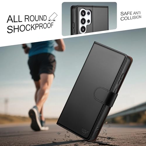 Compatible with Samsung Galaxy S26 Ultra Case Wallet with Card Holder [4 Card Slot] Women Men,RFID Blocking PU Leather Phone Case Flip Protector Cover Credit Card Slot Kickstand,Black - color: Black, size: Samsung Galaxy S26 Ultra - 6.9"