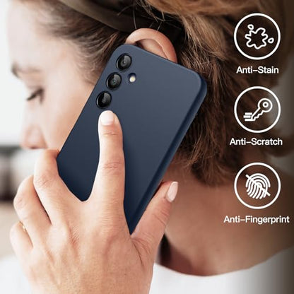 JETech Slim Case for Samsung Galaxy A15, Navy | Soft TPU Design, Matte Finish, Shockproof Protection - color: Navy, size: Galaxy A15