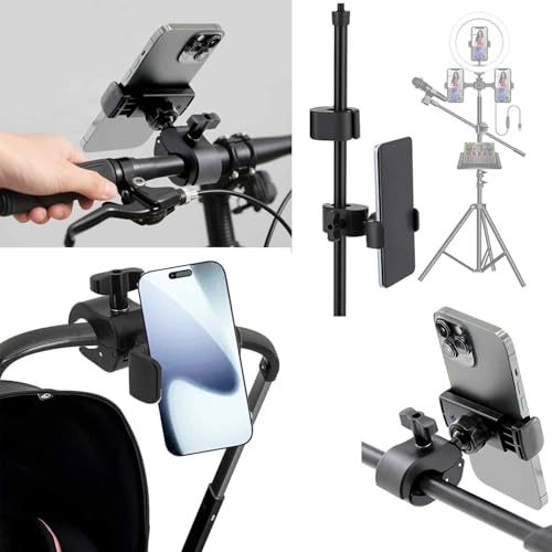 Stroller Phone Holder, Shopping Cart & Bike, 360° Rotating Cell Phone Mount