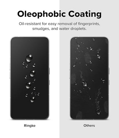 Ringke for Nothing Phone 3 Screen Protector [Easy Slide, 2 Pack] | Easy Installation with Alignment Tool, Case Friendly Premium 9H Hardness Tempered Glass