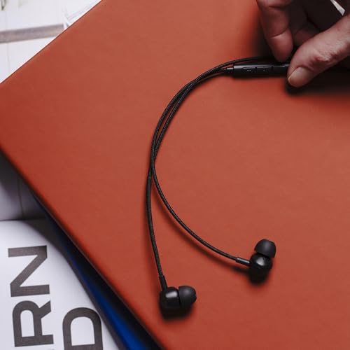 Sudio V3 Essential Wired Earbuds | in Ear Headphones with Cable and USB-C Connector | Tangle-Resistant Braided Cable | Built-in Microphone | IPX4 Water Resistant | No Charging Needed | (Black) - color: Black