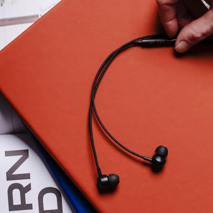 Sudio V3 Essential Wired Earbuds | in Ear Headphones with Cable and USB-C Connector | Tangle-Resistant Braided Cable | Built-in Microphone | IPX4 Water Resistant | No Charging Needed | (Black) - color: Black