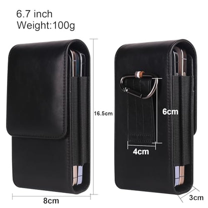 Dual Belt Clip Holster Case Double Cell Phone Pouch Card Slots Holder for iPhone 14 Pro Max 15 Pro Max Motorola Moto G Stylus 5G 2023 G Power 5G Galaxy S24 Plus S23 Ultra S22+ S21 FE A15 A35 (Brown) - color: Brown