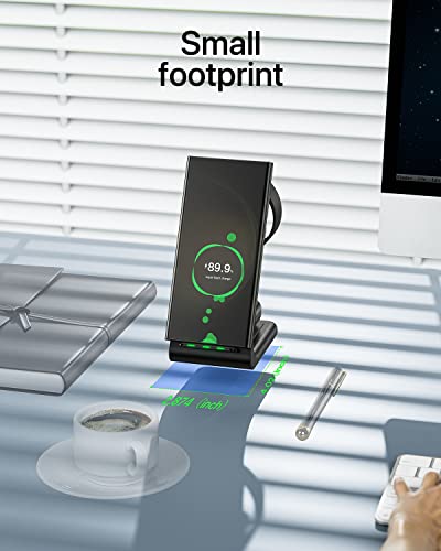 Intoval Wireless Charger,Wireless Charging Station for Samsung Galaxy Phone/Watch/Buds,fit for Galaxy S25/S24/S23/S22,Note20/10/Z Fold/FLI,Watch 8/7/6/5/4/Active 2/1, Buds3/2/Pro/Live(S3,Black)