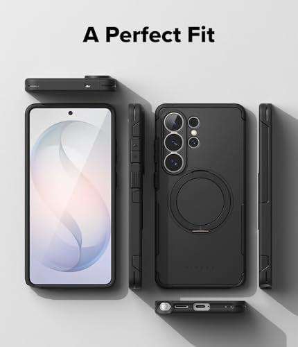 Ringke for Samsung Galaxy S26 Ultra Case [Alles Black] | Compatible with MagSafe, 360° Rotating Kickstand, Enhanced Camera Lens Protection, Powerful Magnet - color: Black, size: Galaxy S26 Ultra