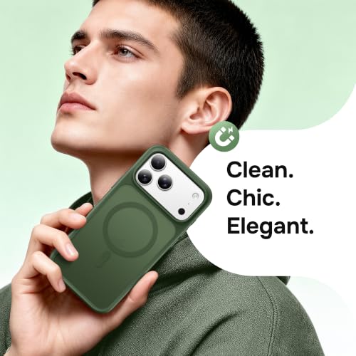Magnetic for iPhone 17 Pro Case, Compatible with MagSafe, [Military Grade Drop Protection] Translucent Matte Shockproof Protective Anti-Fingerprint Phone Case, 6.3", Green - color: Green, size: Iphone 17 Pro