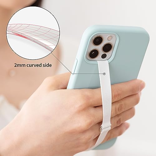 Sinjimoru C-Shaped Clip Finger Phone Grip, Silicone Strap, Wine Red 210 - color: Wine Red, size: 210