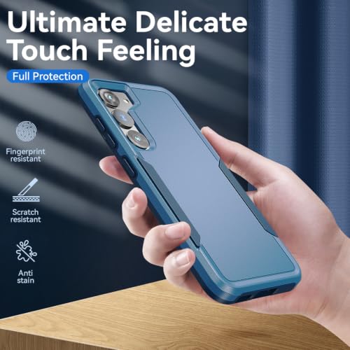 for Samsung Galaxy S23 Case with HD Screen Protector, Dual Layer Military Grade Drop Tested, Heavy Duty Rugged Shockproof Non-Slip Outdoor Protective Cover, Blue - color: Blue