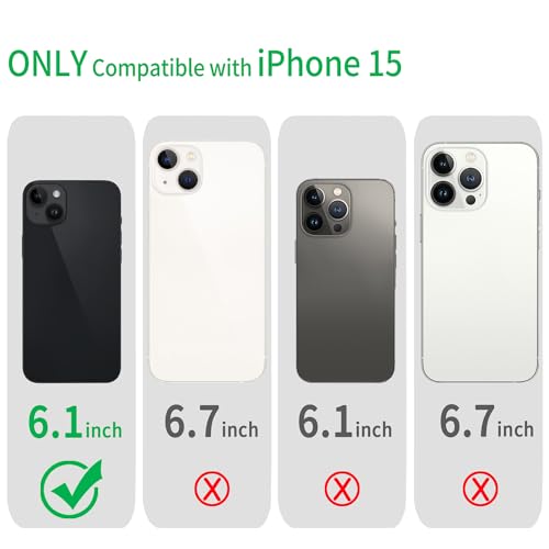 JJGoo Compatible with iPhone 15 Case Glitter, Clear Transparent Soft TPU Sparkle Anti-Scratch Shockproof Protective Phone Bumper, Women Girls Slim Bling Sparkly Phone Case - color: Clear, size: for iPhone 15