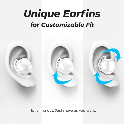 Tribit FlyBuds 3 Wireless Earbuds, 110H Playtime Bluetooth Headphones - color: White