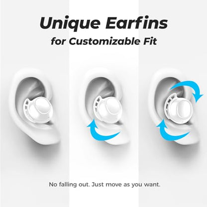 Tribit FlyBuds 3 Wireless Earbuds, 110H Playtime Bluetooth Headphones - color: White
